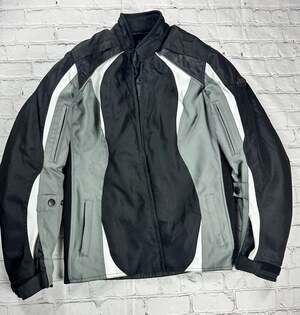 Bilt Women's Motorcycle Riding Jacket Black and Grey Mesh Colorblock